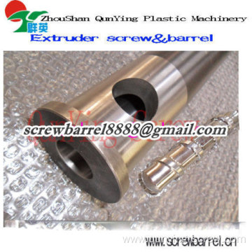 Extruder screw and barrel